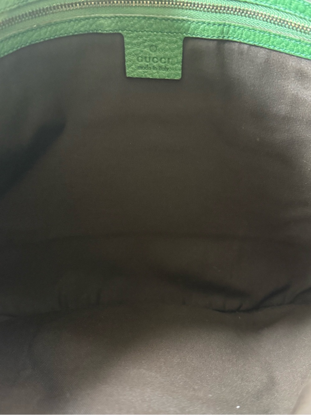 Gucci Web Blondie Green Pebbled Leather Hobo Bag Gold Hardware - Picture 10 of 11
